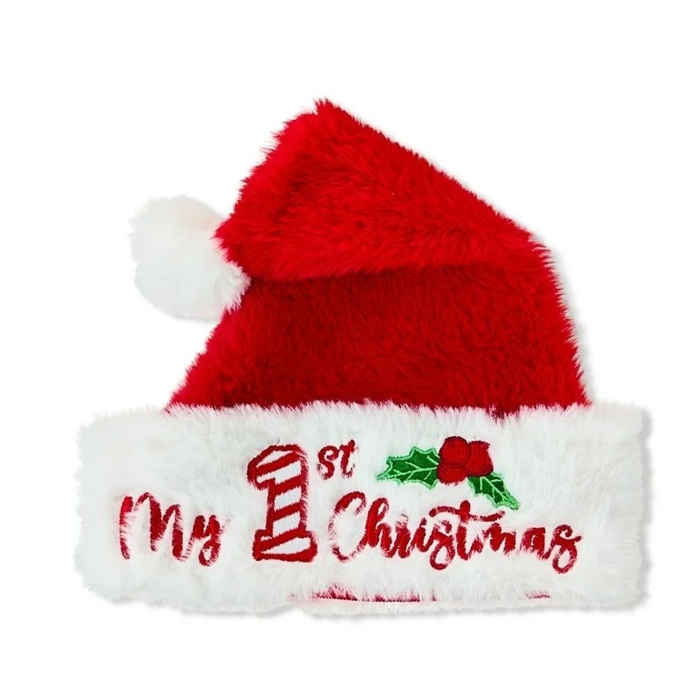 Red and White 'My 1st Christmas' Santa Hat
